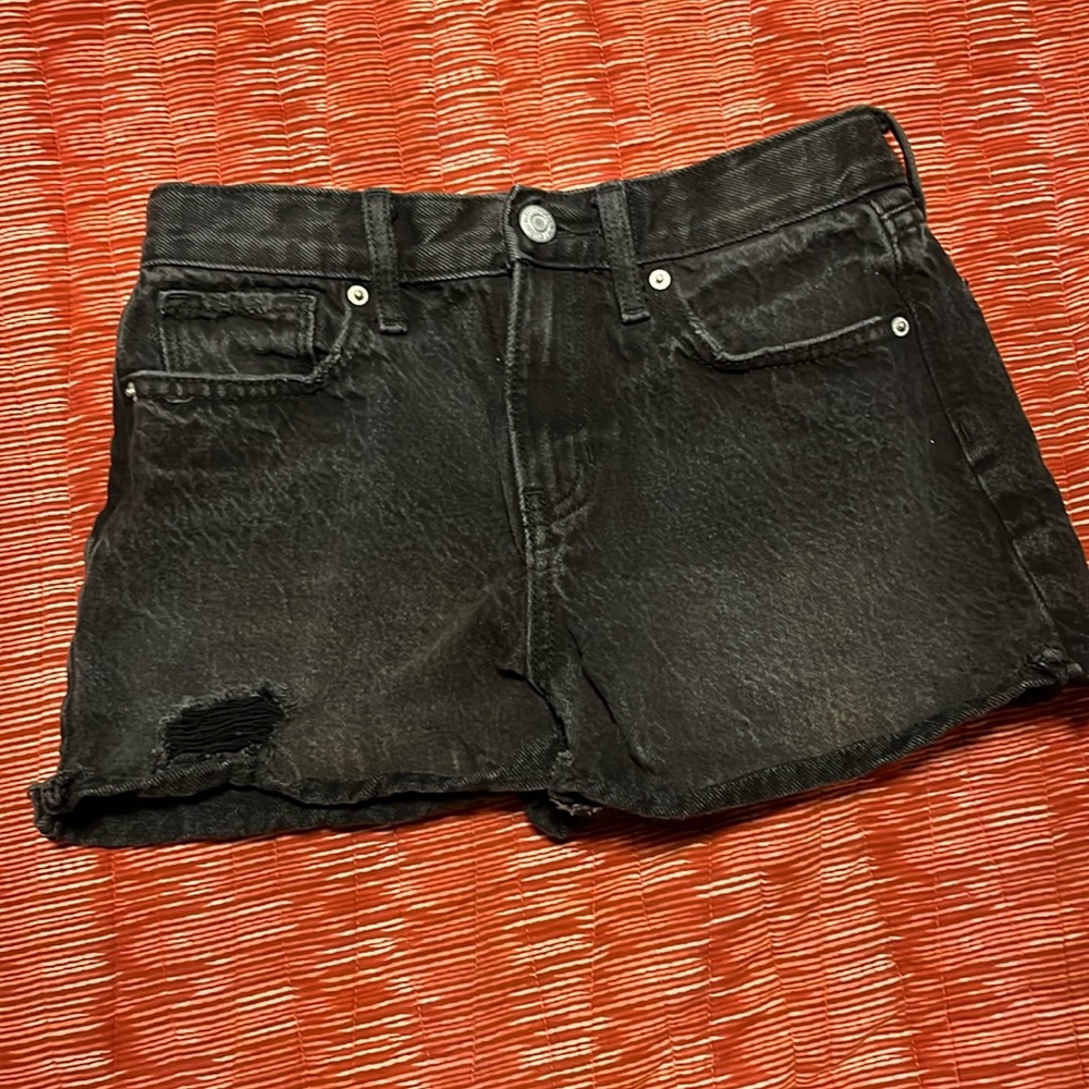 Black Denim Shorts